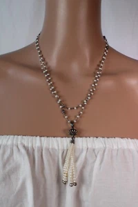 LAGOS Signature Pearl Tassel Pendant Necklace - Picture 1 of 6