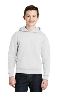 JERZEES 996Y Youth Long Sleeve NuBlend Pullover Hooded Sweatshirt With Pockets - Picture 1 of 13