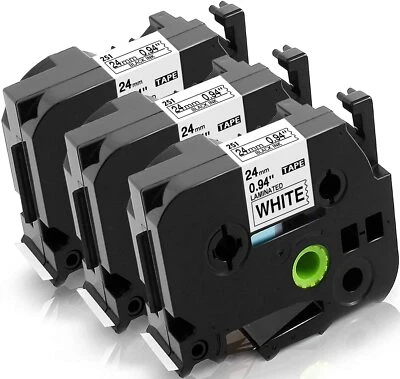 3x Kompatibel TZe251 TZ-251 Schriftband für Brother P-Touch 2430PC 2700VP 24mm