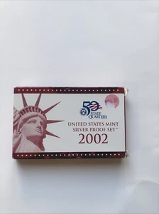 United States Mint Silver Proof Set 2002 State Quarters - Picture 1 of 3