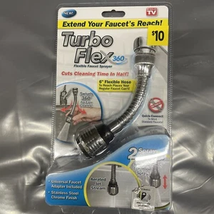 Turbo Flex 360 Instant Hands Free Faucet Swivel Sprayer Sink Hose - Picture 1 of 2