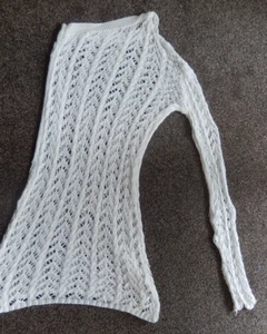 Abito soprabito Modele depose off bianco pizzo elasticizzato spalle scoperte taglia XL - Foto 1 di 1