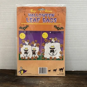 Neu Vintage 2er Set Halloween Spooky Ghost Leaf Taschen - Bild 1 von 4