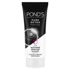 POND'S Pure Detox Face Wash 100g - Activated Carbon Exfoliating Cleanser - Picture 1 of 4