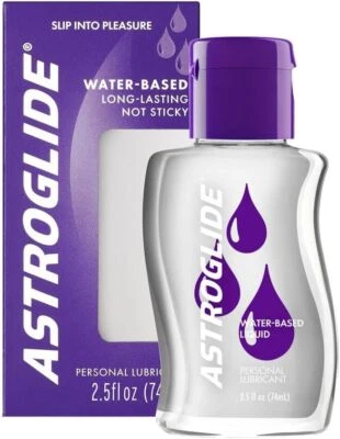 Lubricante a base de agua Astroglide (2,5 oz), lubricante personal líquido de larga duración Foto 1 de 3