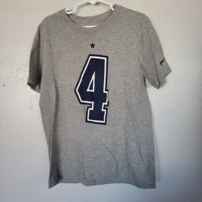 Nike Camiseta Gris Manga Corta Camiseta Dallas Cowboys 4 Prescott NFL Fútbol Niños S Foto 1 de 4