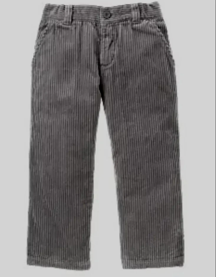 Talla 4 Nuevos PANTALONES DE PANA GRIS Gymboree Tradiciones Vacaciones Niño Navidad Algodón Foto 1 de 4