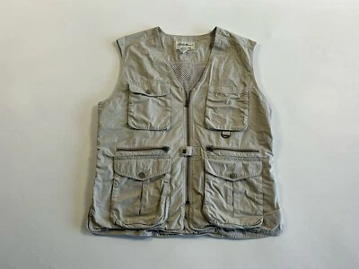 Chaleco de Pesca Eddie Bauer Para Hombre Talla Grande Beige Cremallera Completa Exterior Caza Foto 1 de 4