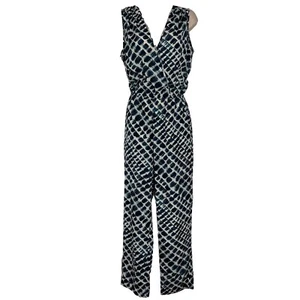 BCBG Paris Jumpsuit Women's Small Sleeveless Tapered Pant Lightweight Pockets - Picture 1 of 12