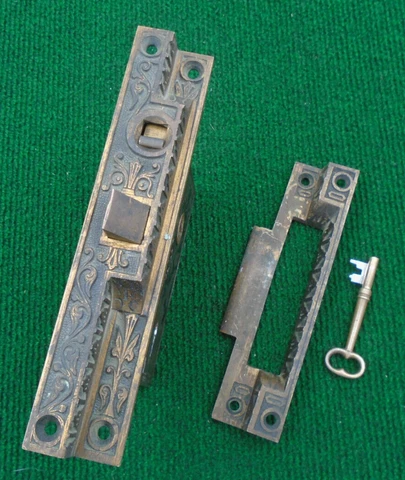 R & E RUSSELL & ERWIN # 762R  ENTRY MORTISE LOCK w/KEYS  NICE - EASTLAKE (19090) Cover