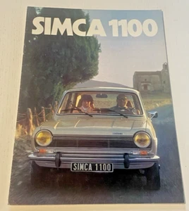 Notice Commerciale SIMCA 1100 - Janvier 1977 -  Bel Etat. - Imagen 1 de 6