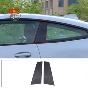 Carbon Fiber B-Pillar Cover Trim Molding Kits For BMW 4 Series G22 G26 2022-2023 - Picture 1 of 10