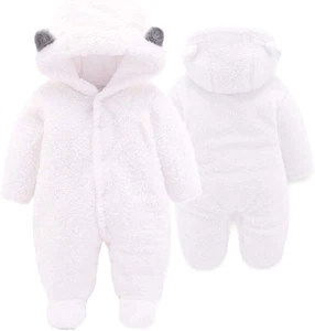 Unisex Baby Clothes Winter Coats Cute Newborn Infant Jumpsuit Snowsuit Bodysuits - Picture 1 of 12