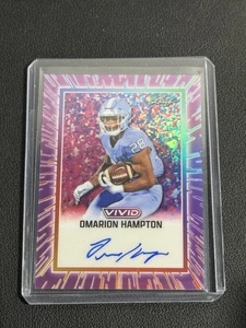 2025 Leaf Vivid Laser Fuschia Omarion Hampton 1/7 Auto Autograph - Bild 1 von 2
