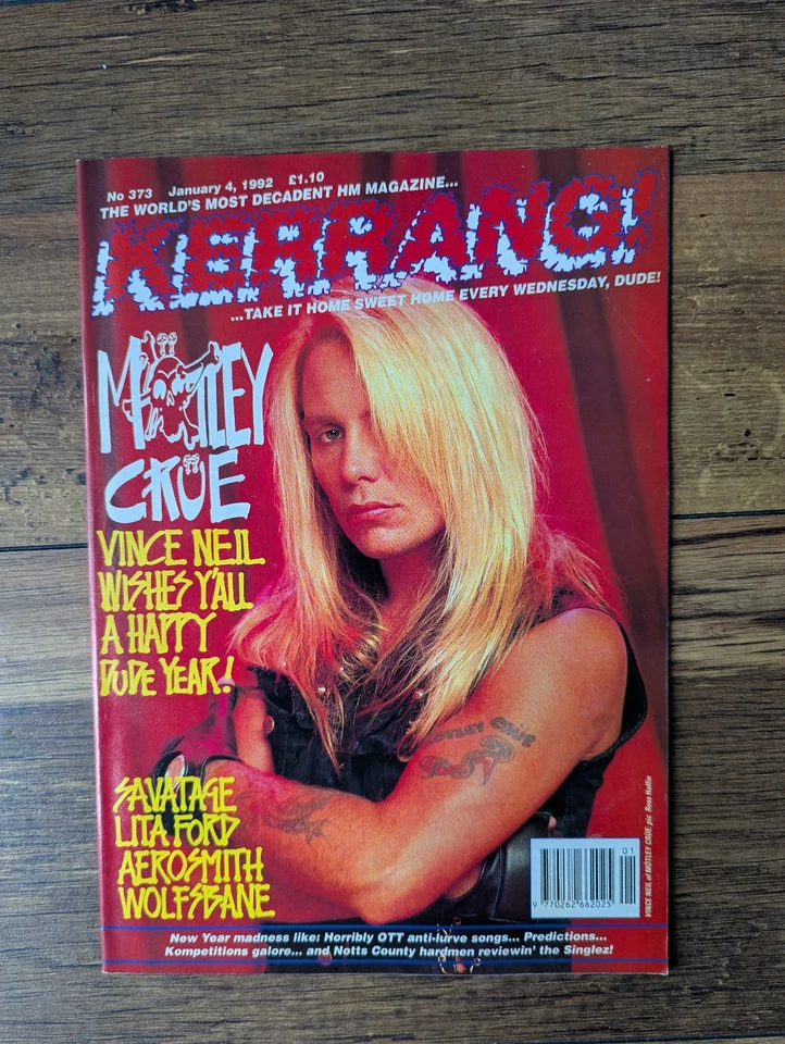 Kerrang! 373 Motley Crue, Savatage, Lita Ford, Aeromith, Wolfsbane, 4 Posters - Image 1 of 4
