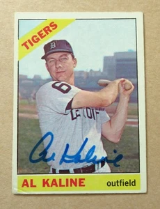 Detroit Tigers Al Kaline Vintage 1966 Topps # 410 - Signed - Picture 1 of 4