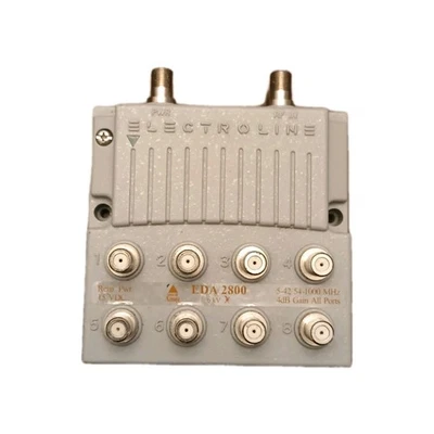 Electroline 8 Port EDA-2800 Signal Booster Drop Amp 15 VDC - Image 1 of 4