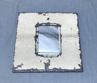 De colección Shabby 11" Cuadrado  Espejo de techo de hojalata decorativo 4x6 marco de fotos antiguo 1706-25B Foto 1 de 4