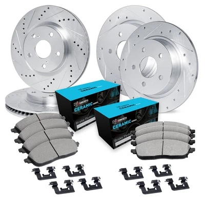 For Mitsubishi Galant 04-12 Brake Kit eLINE Series Drilled & Slotted Front & Foto 1 de 4