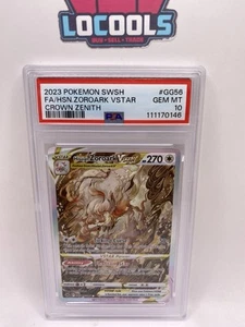 PSA 10 Gem Mint Hisuian Zoroark VSTAR #GG56 Crown Zenith Gallery 2023 Pokemon - Picture 1 of 2