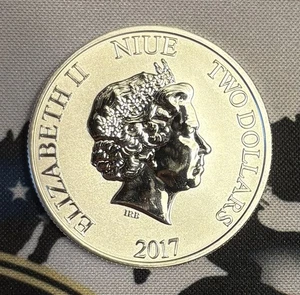 2017 Disney Mickey Mouse Steamboat Willie 1 oz. 999 Silver 2 dollar Niue PROOF - Picture 1 of 4