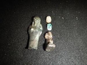 Ancient Egyptian Artifats Ushabti funeral figures Scarabs faience Khepri Ra - Picture 1 of 23
