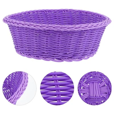 1PC Plastikkorb imitiert Rattan gewebt - Bild 1 von 4