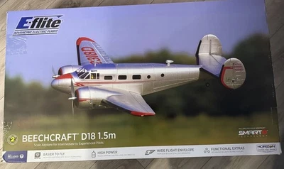 E-Flite Beechcraft D18 1.5m BNF Basic Electric RC Airplane - Image 1 of 2