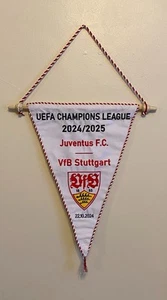 VfB Stuttgart v Juventus FC Champions League 2024 Remake Gagliardetto Wimpel. - Picture 1 of 3