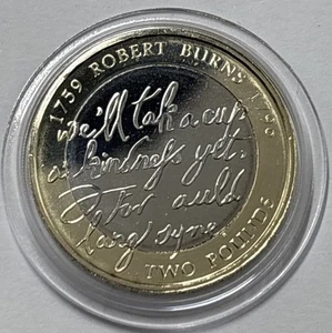 2009 The Royal Mint Robert Burns Stempelglanz UK Two Pounds £2 Münze - Bild 1 von 4