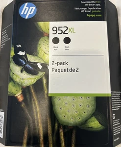 2er Pack HP Original 952XL Schwarz Tintenpatronen | N9K29BN | Garantie endet Feb 2025 - Bild 1 von 1