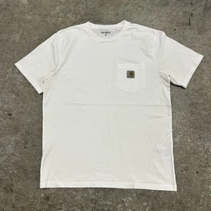 Camiseta Carhartt Bolsillo Adulto Mediana Blanca Trabajo en Progreso WIP Rara k87 Clásica - Imagen 1 de 11