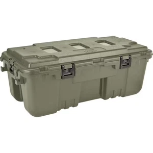 Plano 27-Gal. Hinged Storage Box w/ Integrated Wheels for Transport, Olive Green - Picture 1 of 9