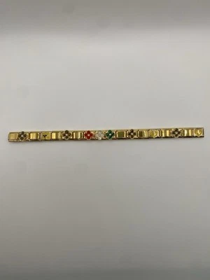 Ferrari F1 Italian Charm Bracelet – Gold Stainless Steel – 18 Charms – NEW - Image 1 of 4