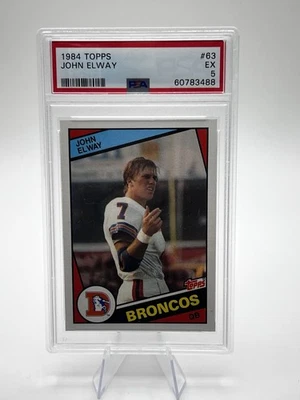 Topps John Elway #63 1984 PSA 5 Rookie RC HOF Foto 1 de 3