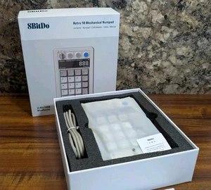 New 8bitdo Retro 18 Mechanical Numpad, Bluetooth /2.4G / Wired Grey / Blue - Picture 1 of 5