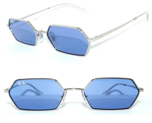OCCHIALI DA SOLE RAY BAN BLU ARGENTO RB 3728 YEVI ESAGONALI 1972 OCCHIALI 3548 ASTUCCIO - Foto 1 di 6