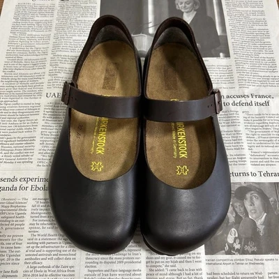 Zapatos BIRKENSTOCK Mantova Correa Plana Marrón Oscuro Estrecho Talla 36 JP 23 cm Foto 1 de 4