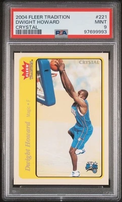 2004 Fleer Tradition #221 Dwight Howard Crystal /75 RC PSA 9 MINT POP 4 1 HIGHER - Image 1 of 2