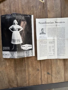 Vintage Huck Weaving Patterns Magazine & Scandinavian Embroidery Pattern 1957 - Picture 1 of 9