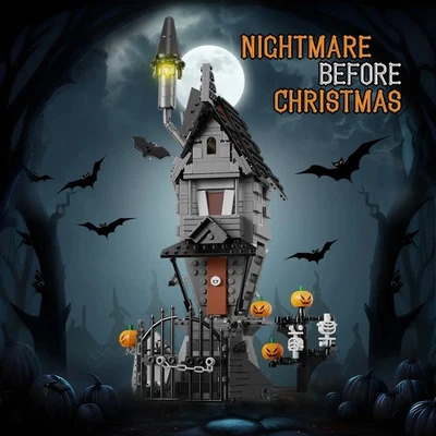 Nightmare Before Building Blocks Set Ghost House Xmas Christmas Halloween Gift