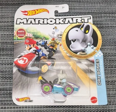 Hot Wheels Super Mario Kart Dry Bones Skeleton Standard KART HTF (B1) - Image 1 of 3