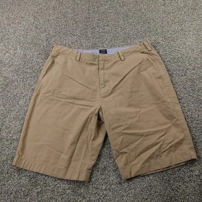 Pantalones Cortos J Crew Para Hombres 38 Marrón Caqui Chino Bermuda Rivington Frente Plano Golf Preppy Foto 1 de 4