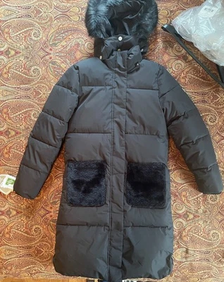 全新带标签 Deux Par Deux 女孩 Puffer 长外套 - 女孩 14 码 — 第 1/3 张图片