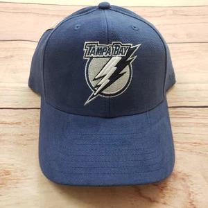 Tampa Bay Lightning Hat Cap Strap Back Blue NHL Hockey Mens Reebok Face Off A1 - Picture 1 of 9