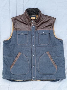 Red Head Ranch Canvas Weste Herren 2XL blau/braun Knopf Druckknöpfe Western - Bild 1 von 5