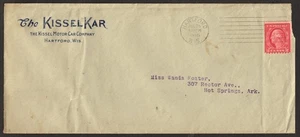US. 375 on Kissel Motor Car Company Cover to Hot Springs, Arkansas, 1916 - Picture 1 of 1