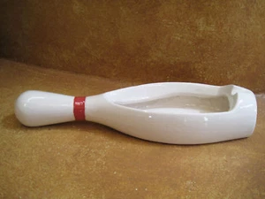 Vintage Bowling Pin Ashtray Collectible Ceramic Older Sport Old Bowler - Picture 1 of 1