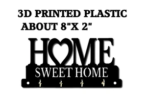home sweet home key rack holder organizer wall decor 8"x3" decorative gift - Picture 1 of 1