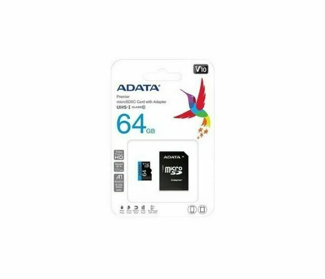 ADATA Premier 64GB Class 10 - microSDXC Memory Card - (AUSDX64GUICL10A1RA1)